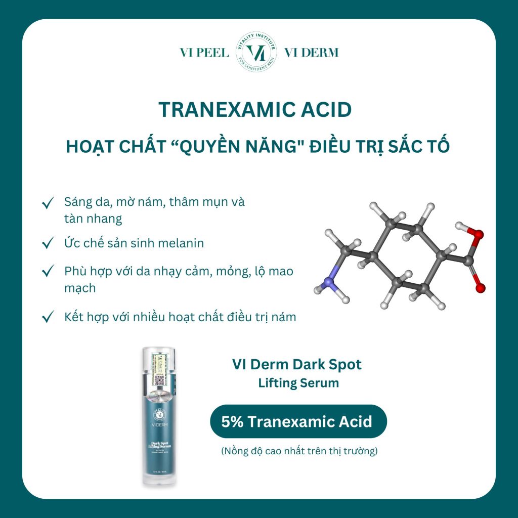 Tranexamic Acid - Hoạt chất ngăn ngừa tái phát nám