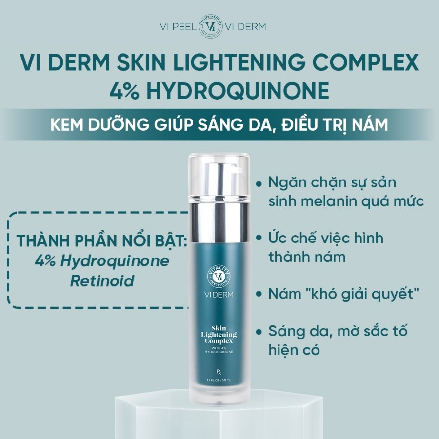 VI Derm Skin Lightening Complex 4% Rx có nồng độ Hydroquinone 4% cao nhất hiện nay
