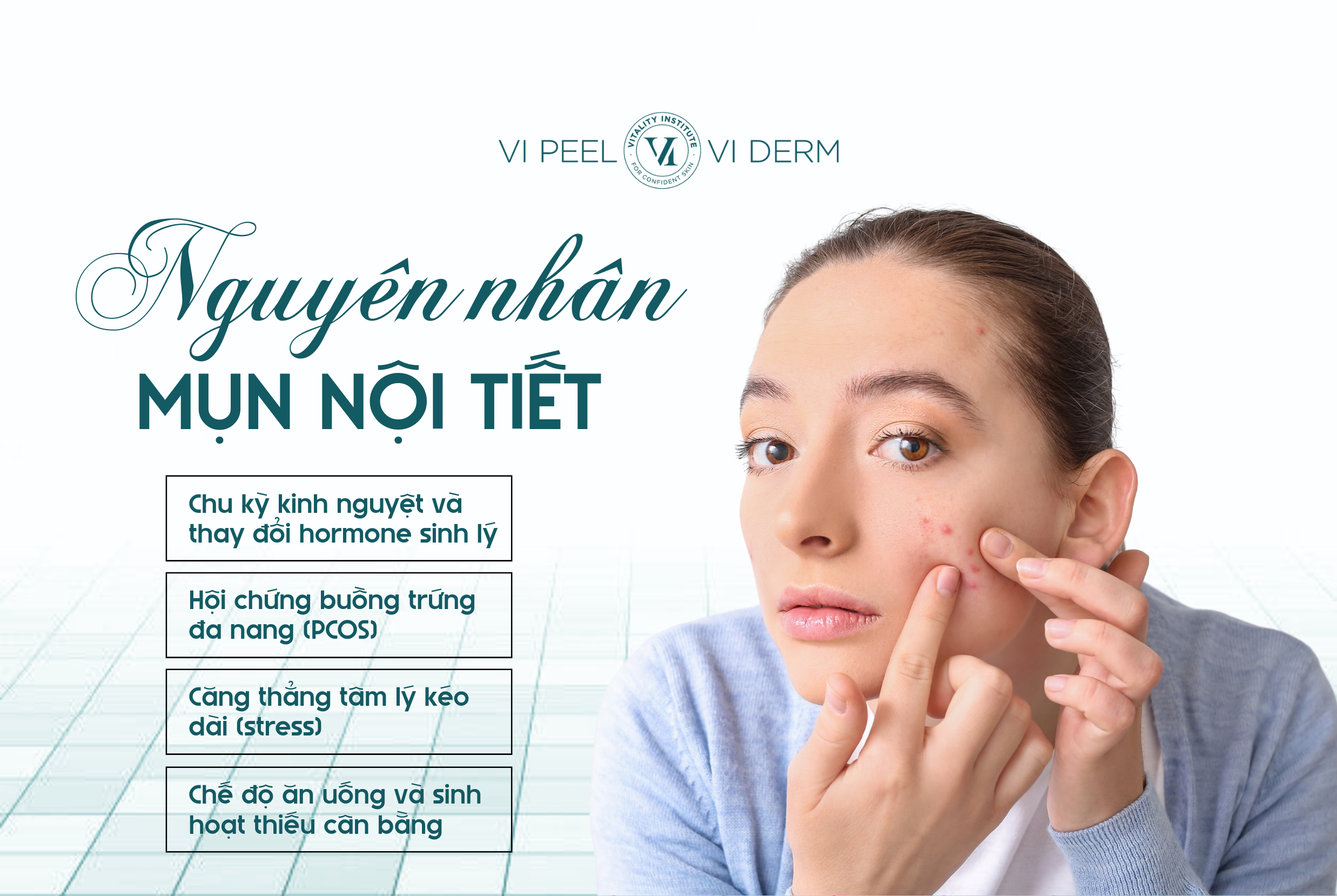Mụn nội tiết là kết quả của một chuỗi phản ứng sinh lý phức tạp
