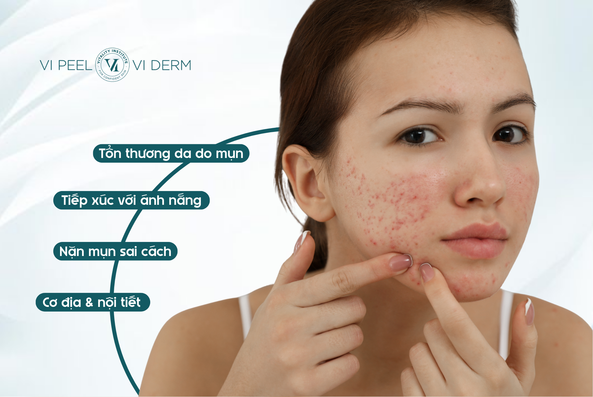 Sự xuất hiện của các vết thâm sẫm màu trên da là kết quả của nhiều yếu tố